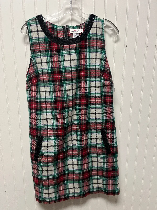 Dress Casual Midi By Vineyard Vines In Plaid Pattern, Size: 10 Flowy Midi Skirt