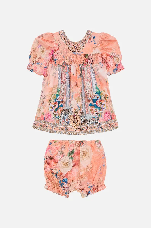 BABIES PUFF SLEEVE TOP AND BLOOMER SET THE JEWELLERY PALACE Boho Lace Dress