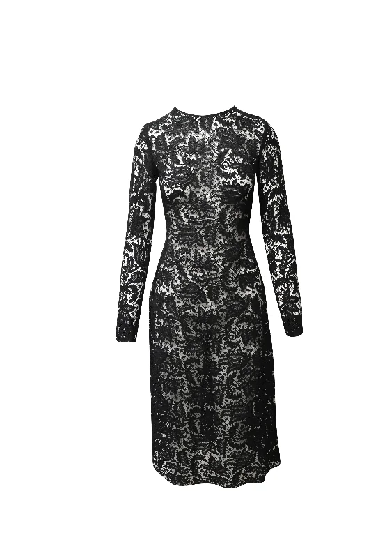 Adam Lippes Lace Dress in Black Cotton White Lace Dress